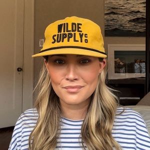 Yellow Trucker Hat with Black Rope Cord